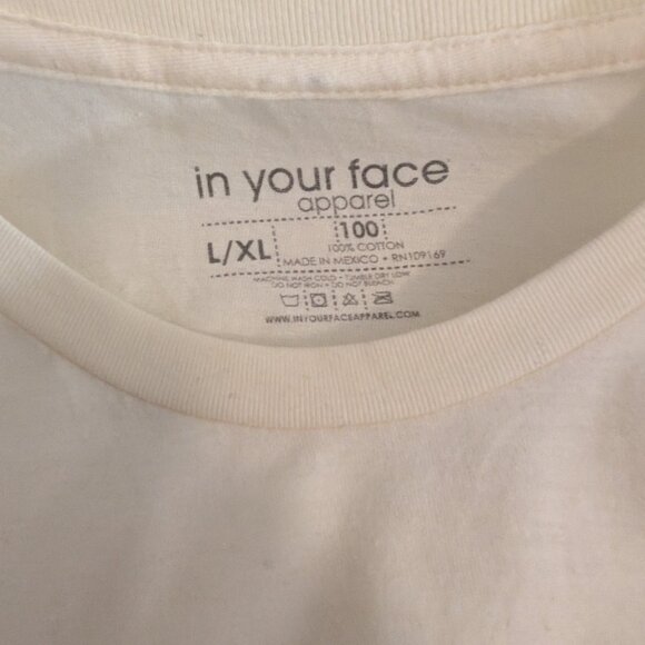 NWT Men's T-Shirt Good Vibes Size L/XL Yellow - Picture 4 of 4